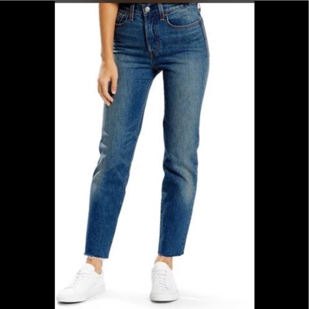 Levi's White Oak Cone Denim Raw Hem Jeans